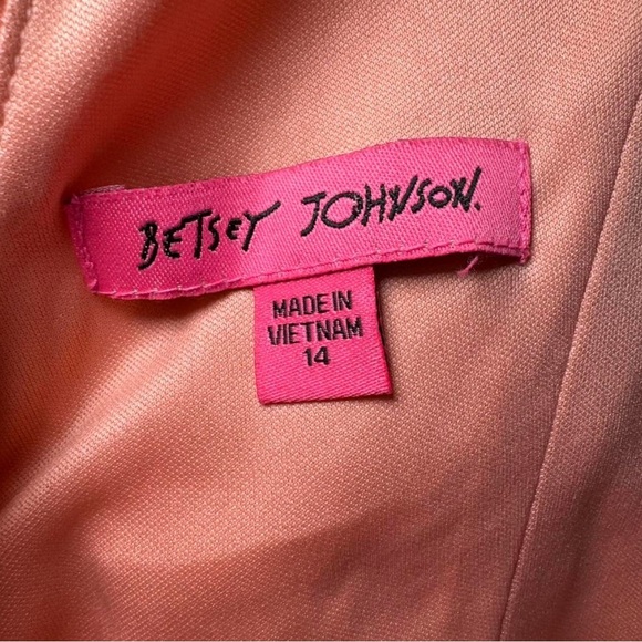 Betsey Johnson Fit and Flare Pink Flower Dress size 14 - Picture 9 of 9